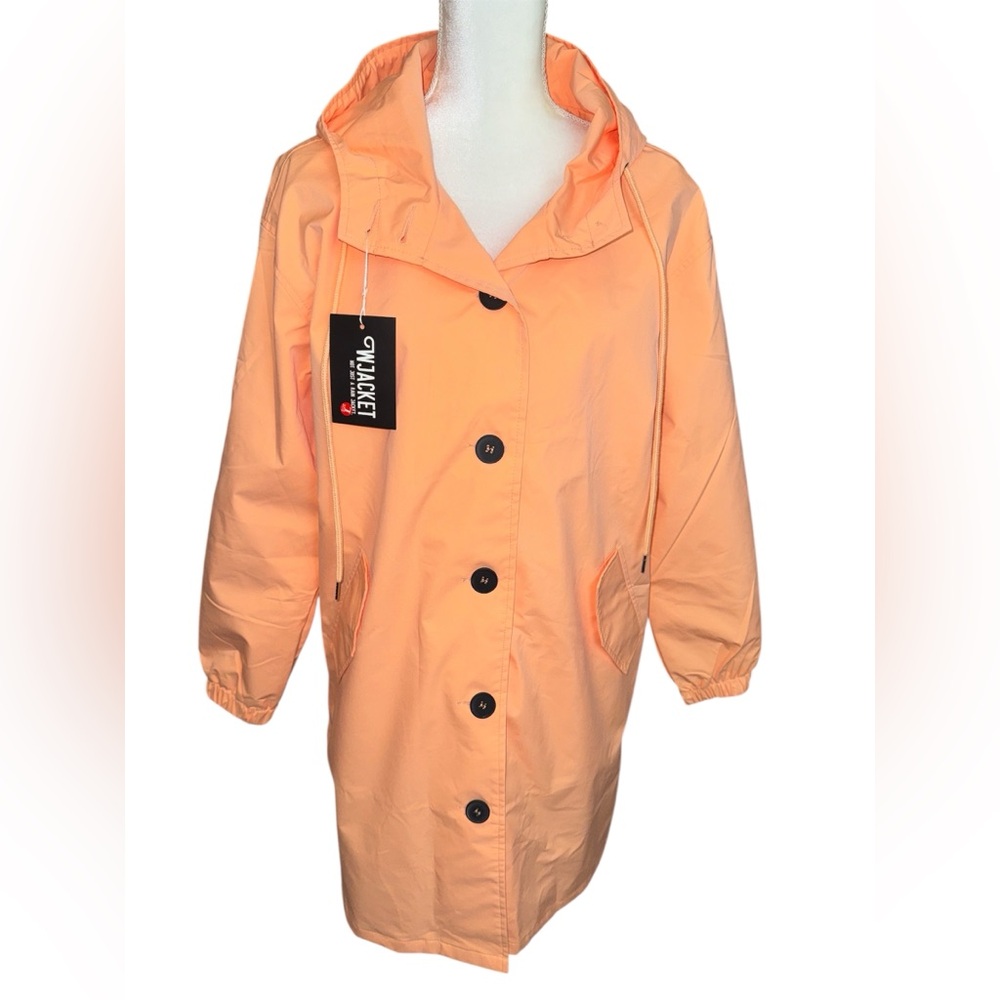 WJacket Coral/Peach Rain Coat #119
